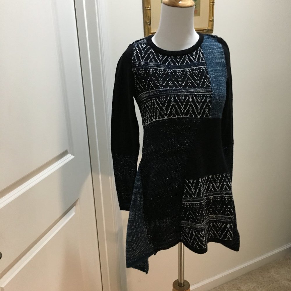 3 for $20 Sale: Style & Co. Blue Patchwork Sweater